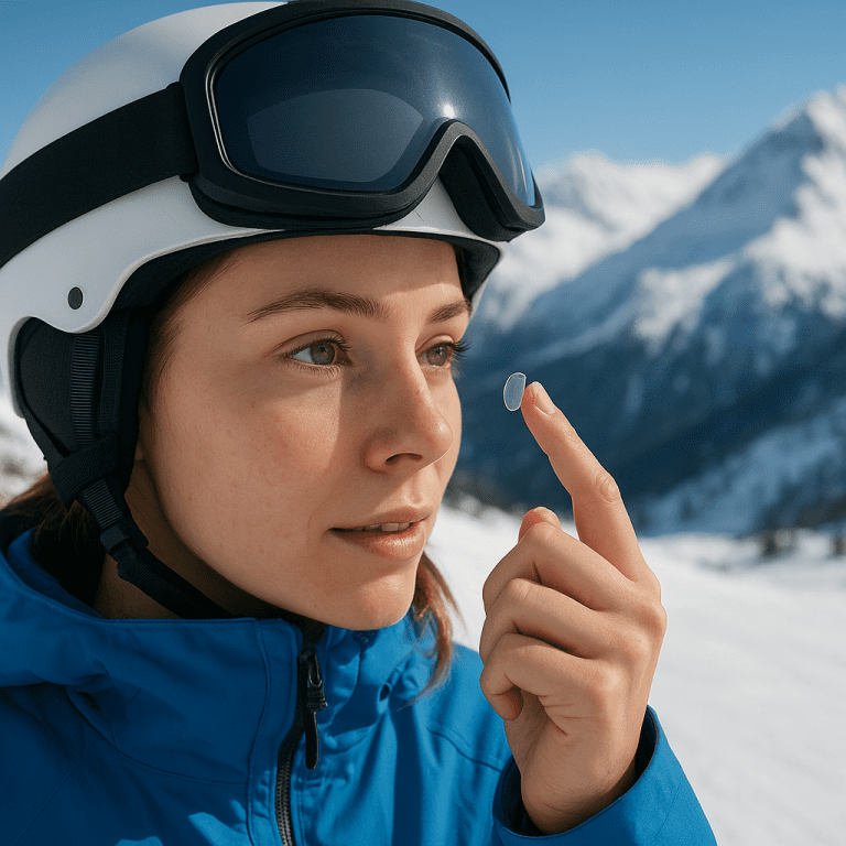 Czy można nosić soczewki kontaktowe w górach lub na nartach?